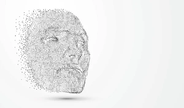 Ein Virtuelles Gesicht Vektor Illustration — Stockvektor