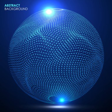 Parçacık soyut grafikleri, vektör illüstrasyon teknolojisi.