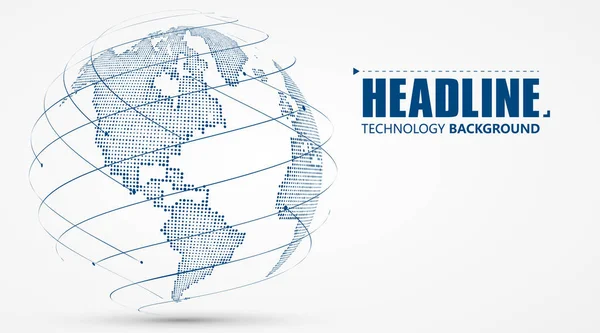 3D dünya grafiği küresel ticareti, vektör illüstrasyonunu simgeliyor.