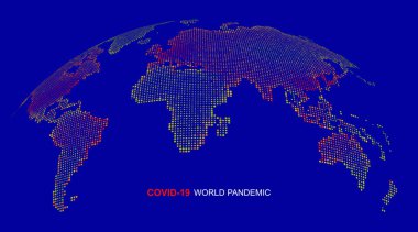 Coronavirus tüm dünyaya yayılıyor, vektör illüstrasyonu.