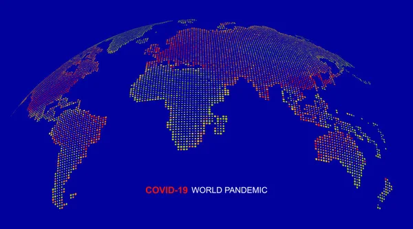 Coronavirus Verspreidt Zich Hele Wereld Vectorillustratie — Stockvector