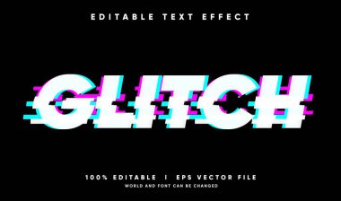 Modern biçimdeki düzenlenebilir hata vektör metin efekti