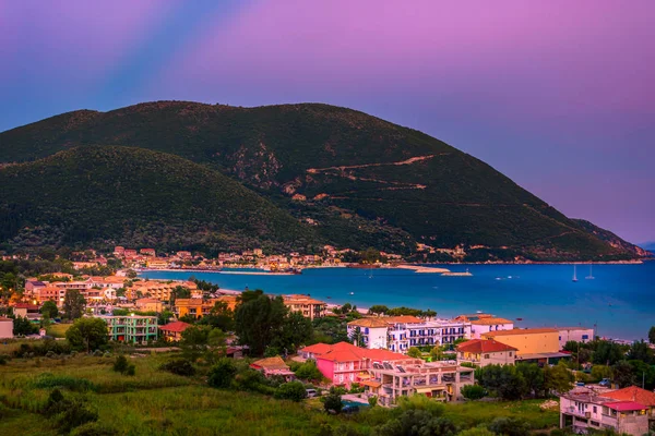 Vista Sobre Vasiliki Village Lefkada Island Greece — Fotografia de Stock