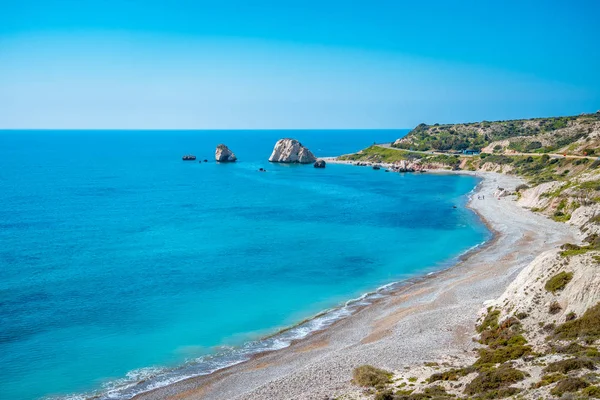 Yunan Tanrıçası Afrodit Paphos Kıbrıs Doğum Yeri Rock Güzel Plajı — Stok fotoğraf