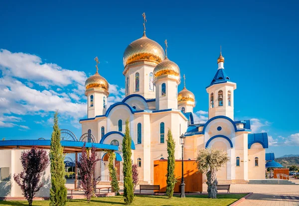 Rysk Stil Ortodoxa Kyrkan Tillägnad Saint Andrew Byn Episkopio Cypern — Stockfoto