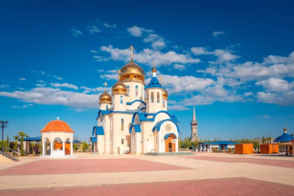 Rysk Stil Ortodoxa Kyrkan Tillägnad Saint Andrew Byn Episkopio Cypern — Stockfoto