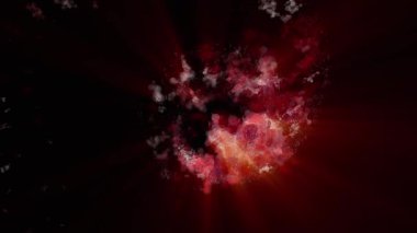 Peri masalı aydınlanması. Hayal ürünü bir galaksinin altın spiral havai fişekleri