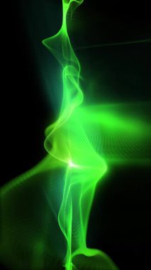 Parlak enerjinin sihirli dalgaları. Yüksek teknoloji gökkuşağı ışık parçacıkları ve bokeh enerjisi.