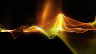 Parlak enerjinin sihirli dalgaları. Yüksek teknoloji gökkuşağı ışık parçacıkları ve bokeh enerjisi.