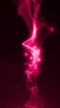 Parlak enerjinin sihirli dalgaları. Yüksek teknoloji gökkuşağı ışık parçacıkları ve bokeh enerjisi.