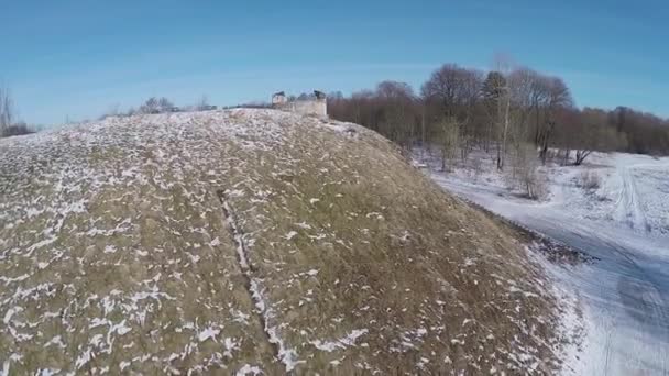 Russie Saint Pétersbourg Kronshtadt Fortifications Catacombes Fort Reef Hiver Tirer — Video