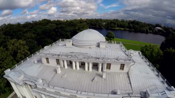 Russia Saint Petersburg Elagin Palace Elagin Island Shooting Air — Stock Video