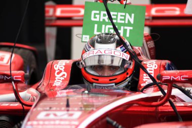 19 Mayıs 2018, Berlin, Almanya - 2018 Berlin eprix formül E şampiyonluk elektrikli otomobil yarışı. Tempelhof Street devre