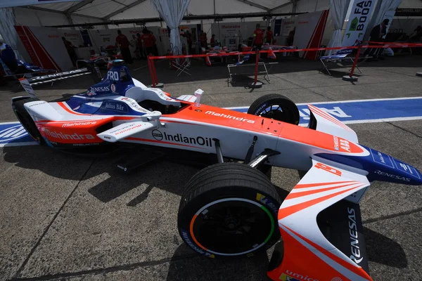 19 Mayıs 2018, Berlin, Almanya - 2018 Berlin eprix formül E şampiyonluk elektrikli otomobil yarışı. Tempelhof Street devre