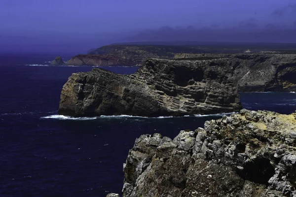 View Cliff Algarve Southern Portugal Shoreline Atlantic Meets Mainland Europe — Stock Photo, Image