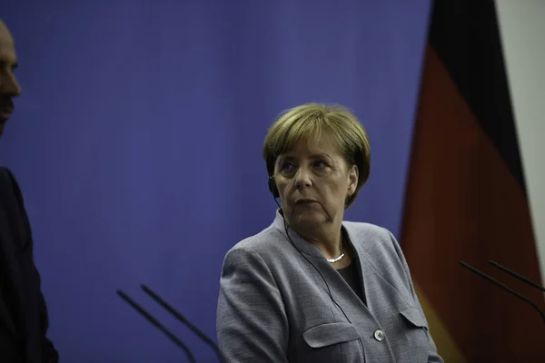 Berlin Niemcy Konferencja Media Oferuje Niemiecka Kanclerz Angela Merkel Kancelarii — Zdjęcie stockowe