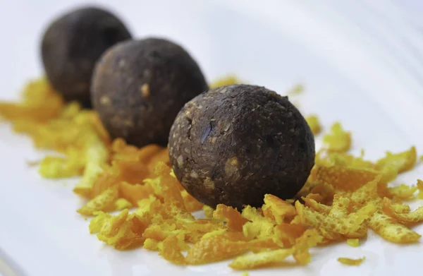 Turuncu kakao Truffle ince tatlı ve tatlı