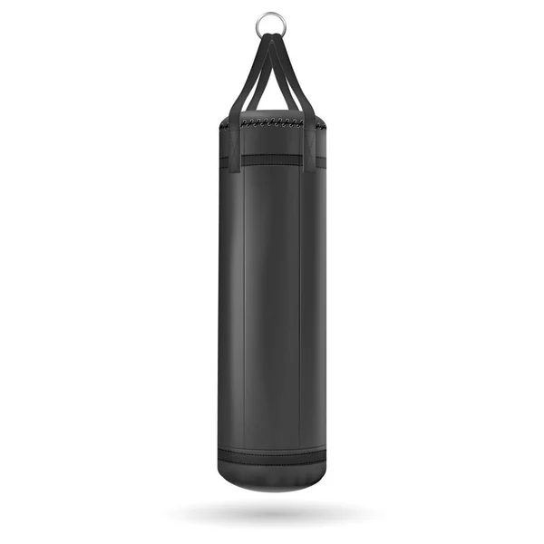 Bolso de boxeo negro. Ilustración vectorial — Vector de stock