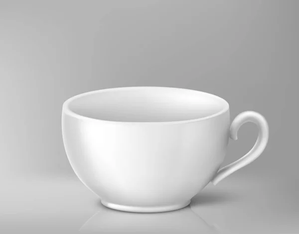 Gri bir arka plan üzerinde çay için fincan. Vektör çizimi — Stok Vektör
