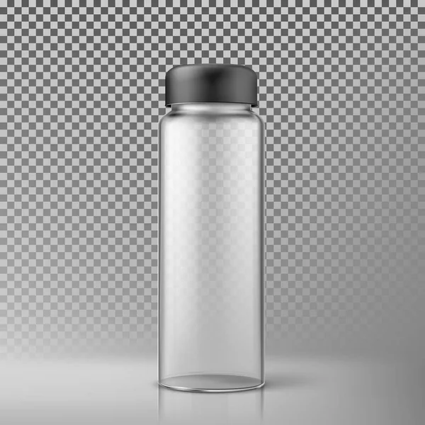 Transparente Wasserflasche. Vektorillusion — Stockvektor