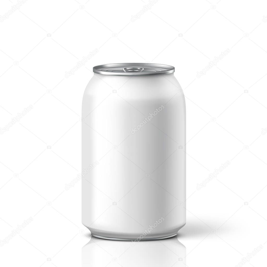 White soda can. Vector illustration