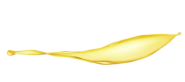 橄榄油或发动机油飞溅 在白色背景上分离的化妆品血清液 — 图库矢量图片