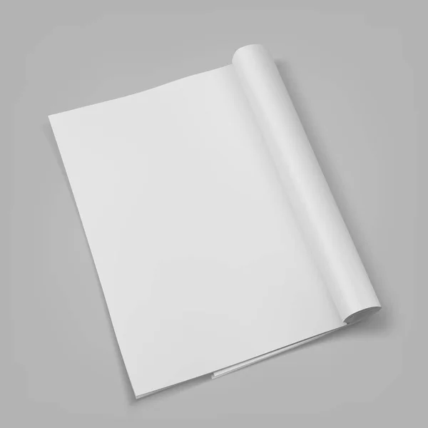Брошюра Пустой Белый Шаблон Журнала Макета Презентации Design Vector Иллюстрации — стоковый вектор