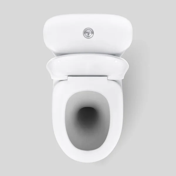Realistisk Toalettskål Mockup Vektor Illustration Vit Toile — Stock vektor