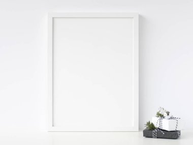 Çerçeve Noel Mockup. İskandinav tarzı.