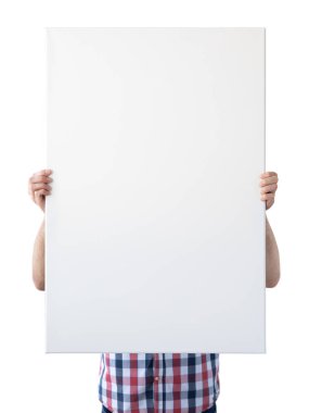 Tutan tuval mockup. Fotoğraf Mockup. Oğlan tuval. Tuval tasarımı için. Çerçeve boyutu 24 x 36 (61x91cm).