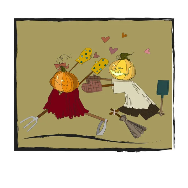 Cadılar Bayramı. Tatlı balkabağı karakteri. Balkabağı rengini kovalıyorum