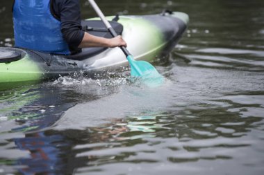 Tekne kayaks bulanık arka plan doku splash su raket spor