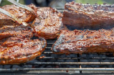 Marine et ızgara ızgara, natur yakın çekim