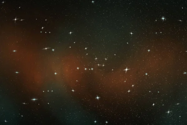 青と叫びの無限の空間で明るい星の抽象的なイメージ — ストック写真