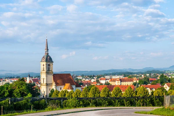 Vista panorámica de Slovenska Bistrica, Eslovenia — Foto de Stock