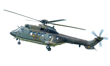 As332 Super Puma helikopter, üzerinde beyaz izole
