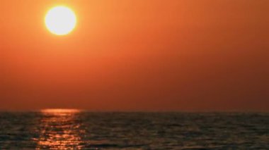 Deniz, peyzaj, hızlandırılmış, gece için alacakaranlık üzerinden günbatımı