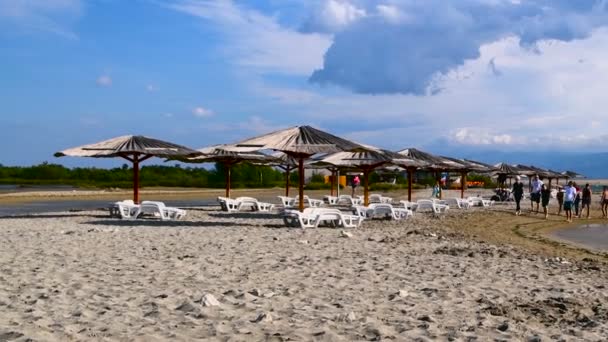 Königinnenstrand in nin, dalmatien, kroatien. nin ist ein berühmtes Touristenziel in Kroatien. — Stockvideo