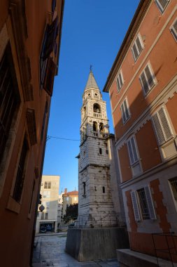 Zadar, Hırvatistan ile sabahın erken saatlerinde boş sokaklarda