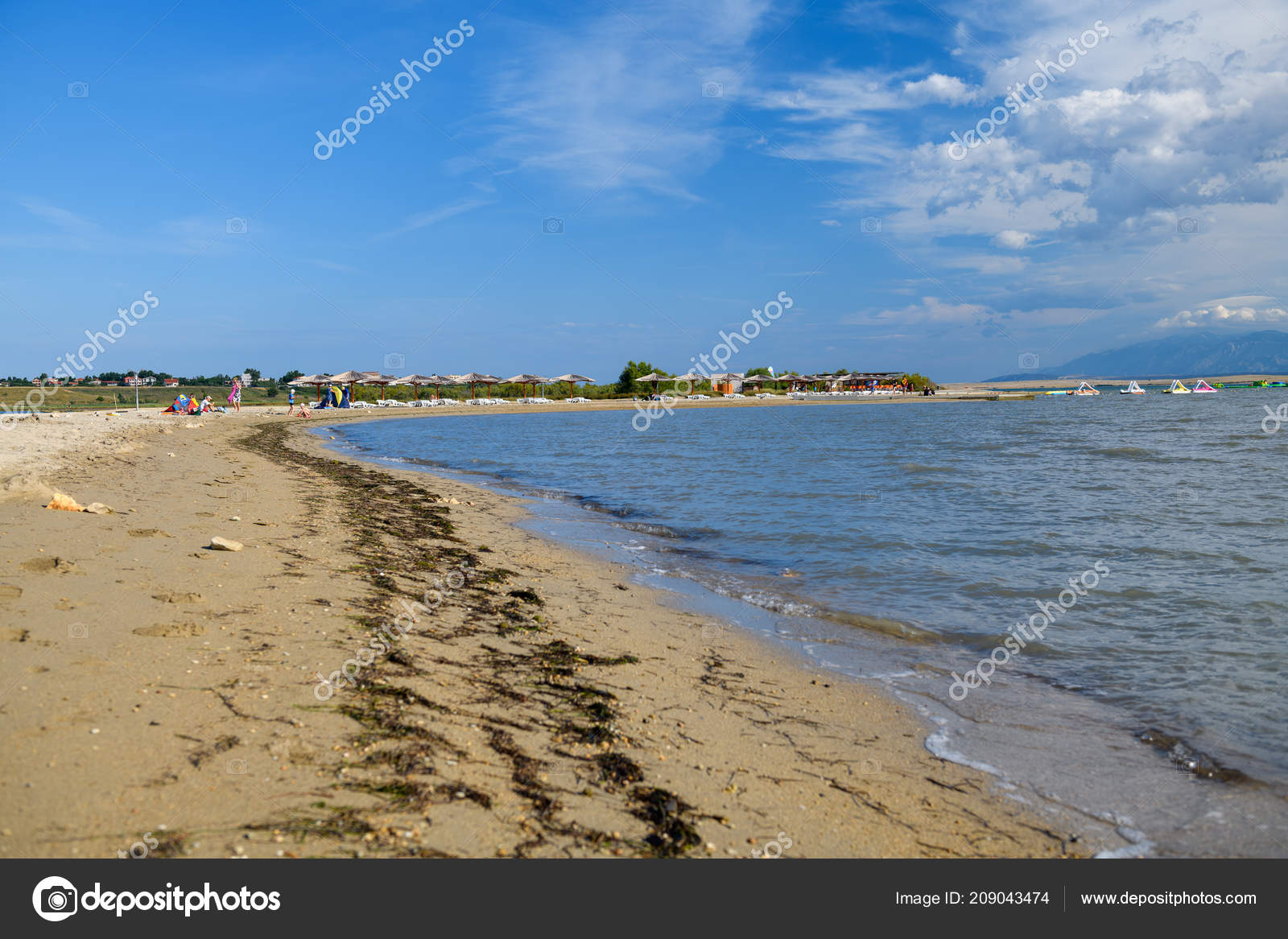 Footprints In Sand Along The Famous Queens Beach In Nin Near Zadar