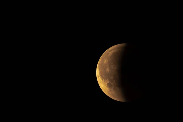 Кровавая Луна Время Лунного Затмения Кровавая Луна 2018 Луна Частично — стоковое фото
