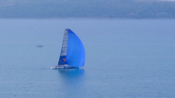 Racing segelbåt på regatta, Barcolana 2019 — Stockvideo