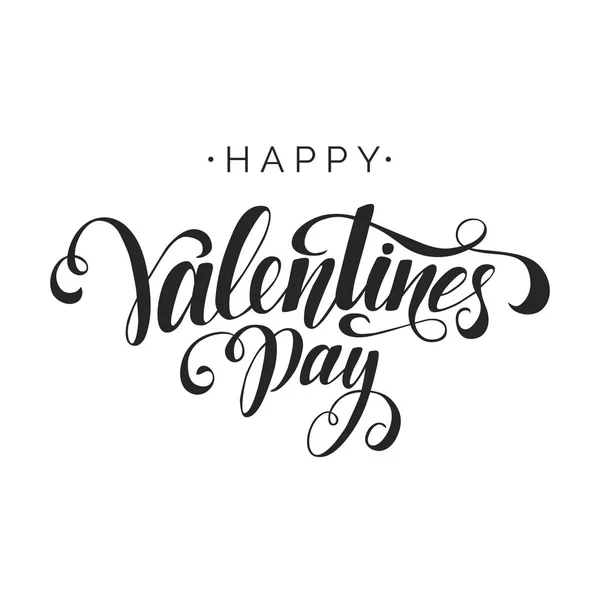 Щасливий День Святого Валентина Вектор Літерами Напис Білому Тлі Рукописні — стоковий вектор