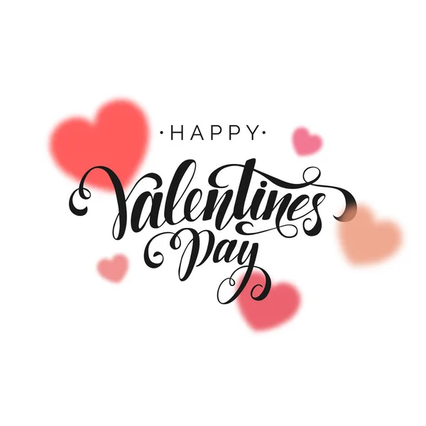 Joyeux Valentine Day Inscription Lettrage Vectoriel Fond Décoratif Avec Des — Image vectorielle