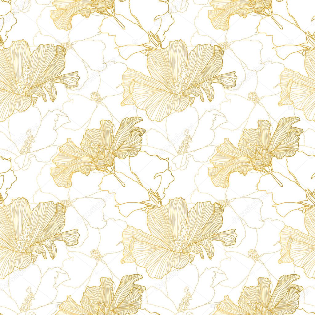 beautiful elegant seamless floral pattern, vector illustration