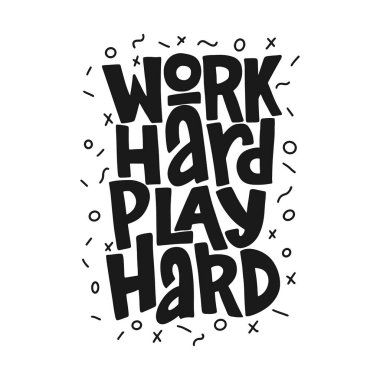 Sert play zor elle çizilmiş Yazıt iş. Vektör motivasyonel yazı alıntı.