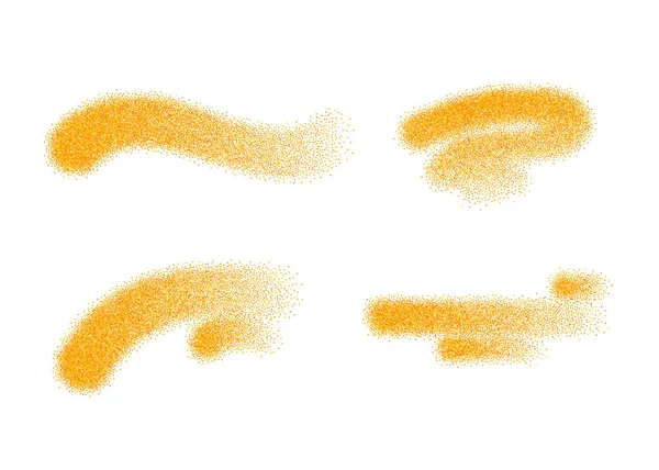 Poudre Curcuma Jaune Isolée Sur Fond Blanc — Image vectorielle