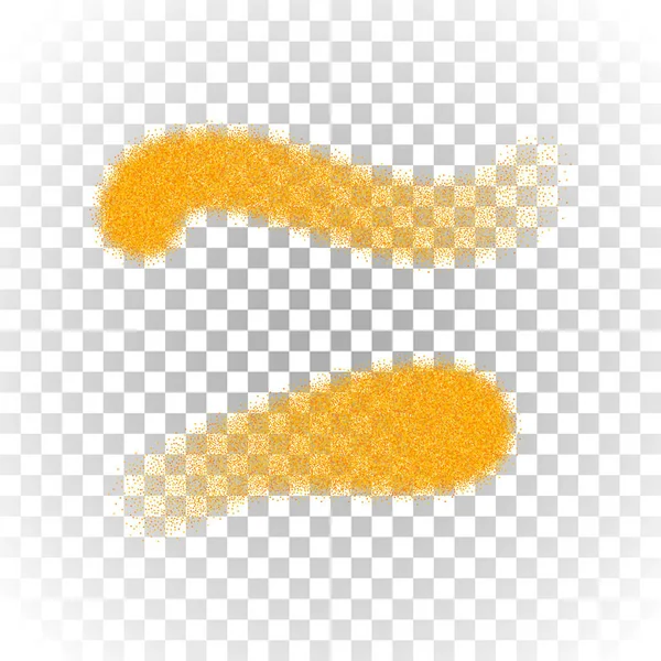 Pulbere Turmeric Galben Izolată Fundal Transparent — Vector de stoc