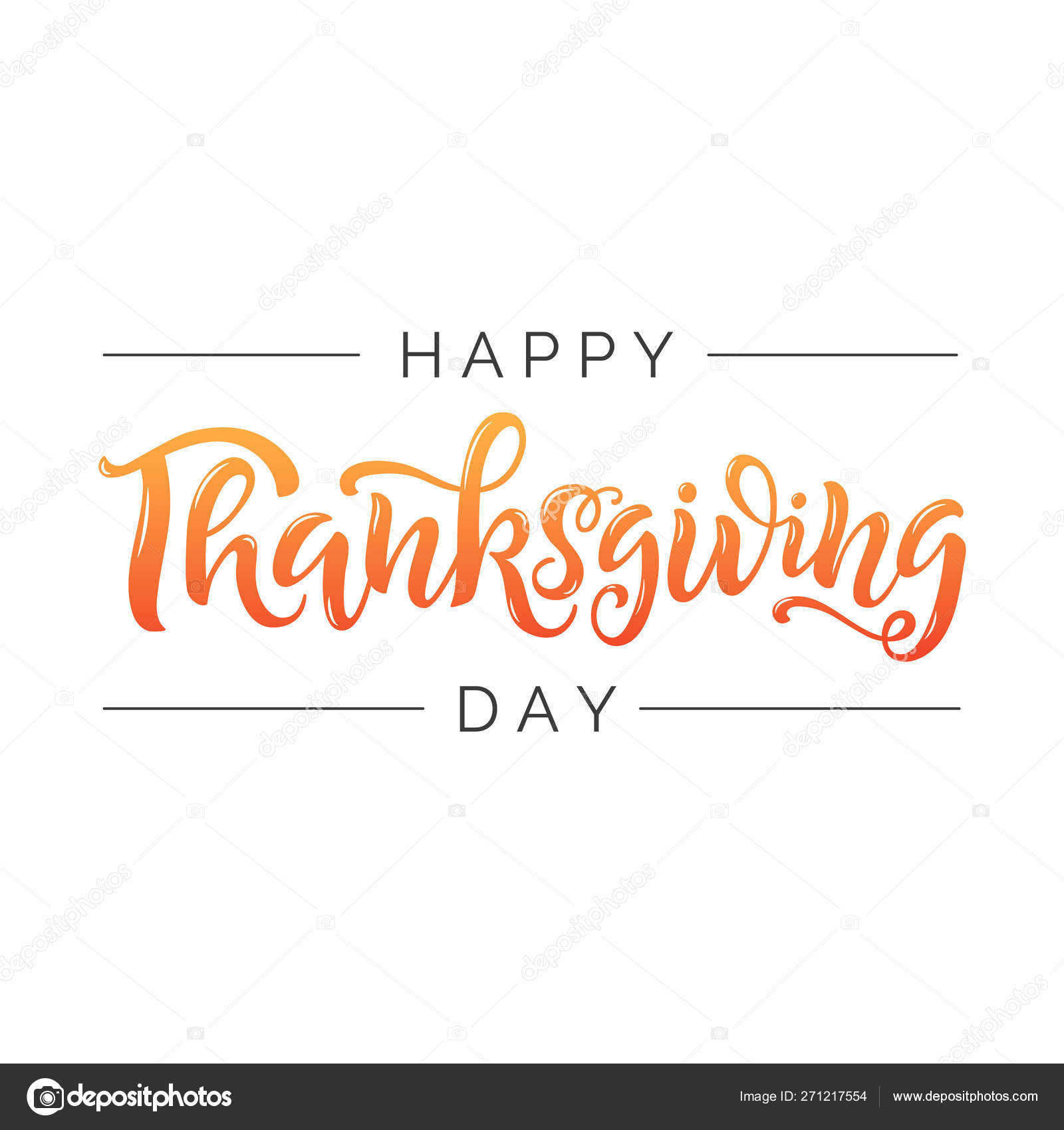 Joyeux Thanksgiving Lettrage Vectoriel Citation Modele Carte Voeux Ecrite Main Image Vectorielle Par Linett C Illustration