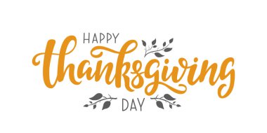 Mutlu Şükran Günü vektör mektup alıntı. Şükran günü için el yazılı tebrik kartı şablonu. 